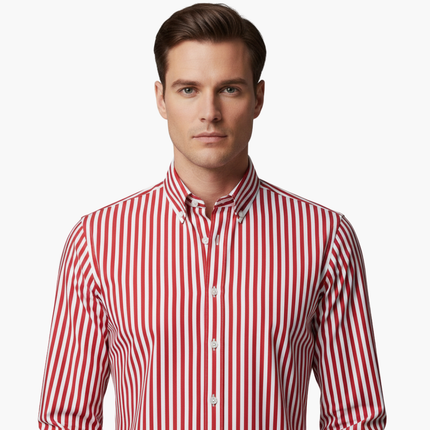 Men’s Vertical Stripe Slim Fit Shirt