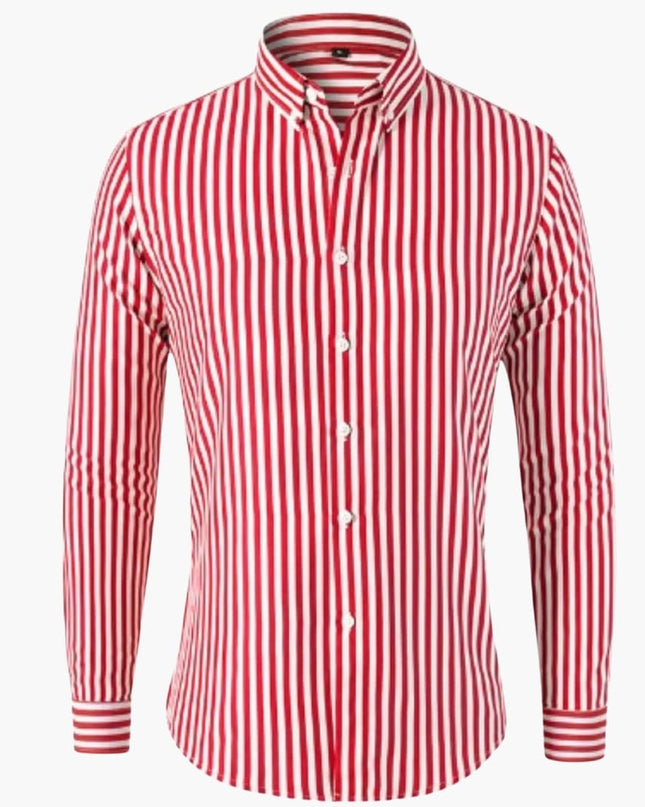 Men’s Vertical Stripe Slim Fit Shirt