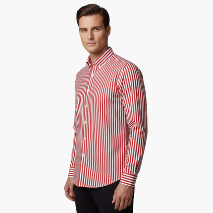 Men’s Vertical Stripe Slim Fit Shirt