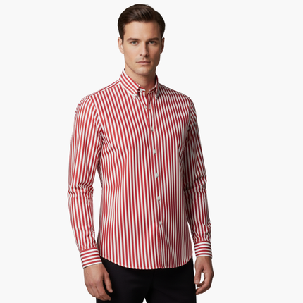 Men’s Vertical Stripe Slim Fit Shirt