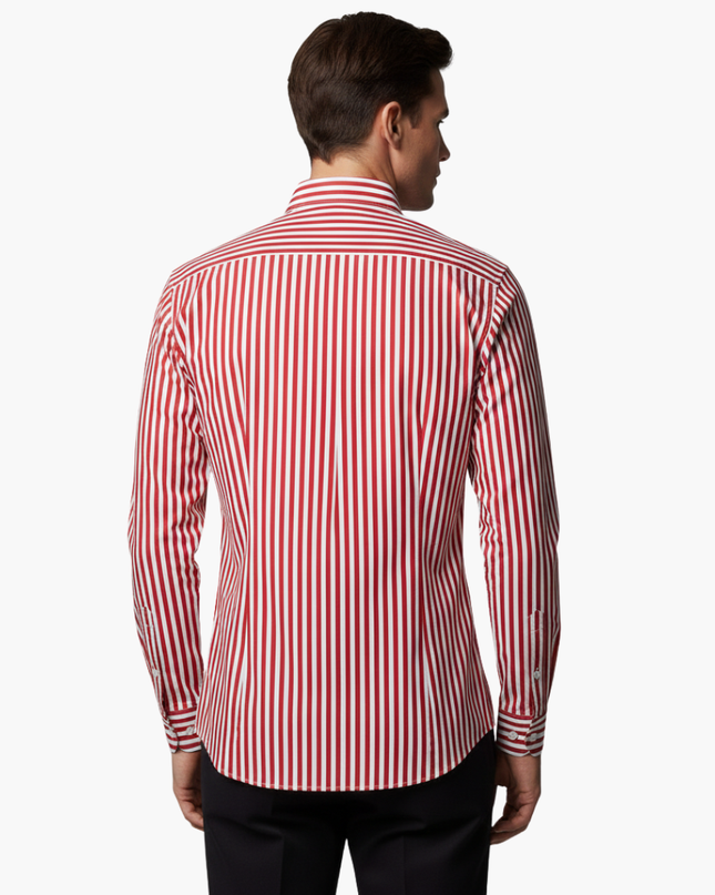 Men’s Vertical Stripe Slim Fit Shirt