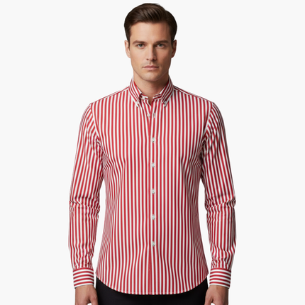 Men’s Vertical Stripe Slim Fit Shirt