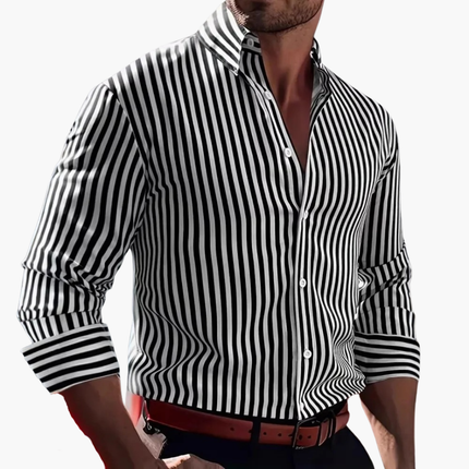 Men’s Vertical Stripe Slim Fit Shirt