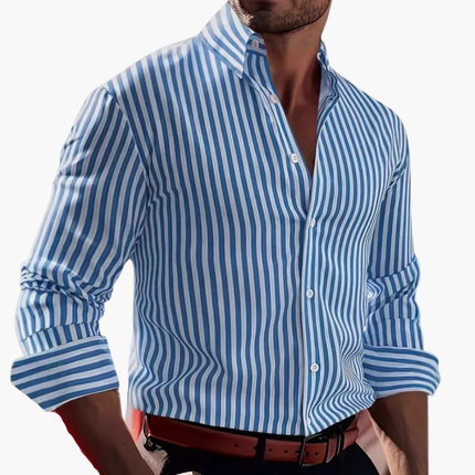 Men’s Vertical Stripe Slim Fit Shirt
