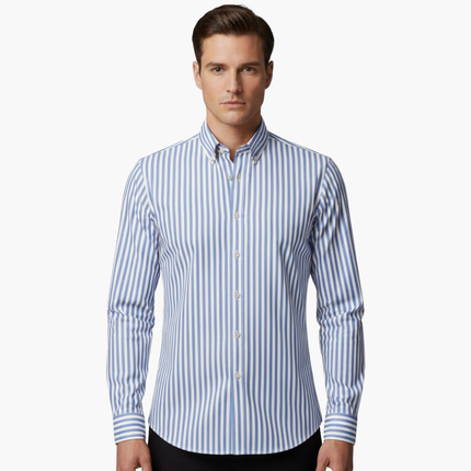 Men’s Vertical Stripe Slim Fit Shirt