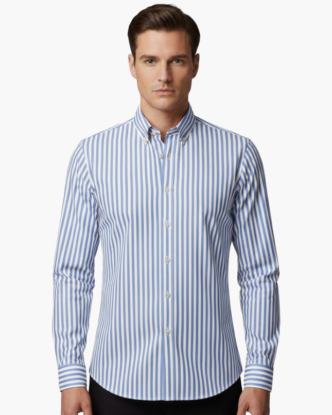 Men’s Vertical Stripe Slim Fit Shirt