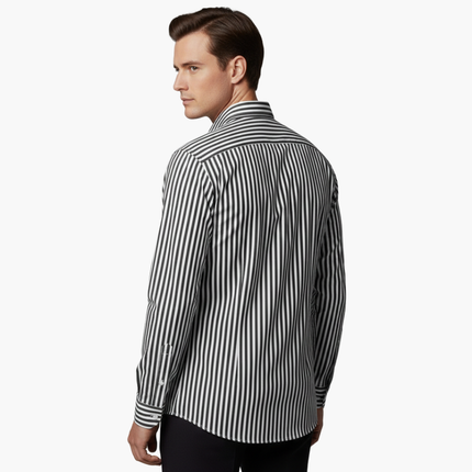 Men’s Vertical Stripe Slim Fit Shirt