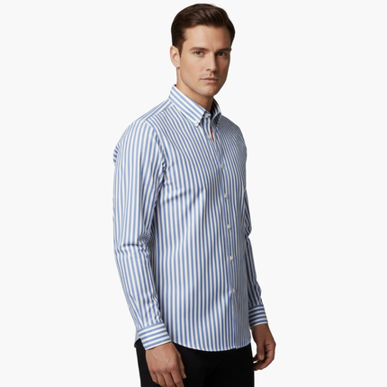 Men’s Vertical Stripe Slim Fit Shirt