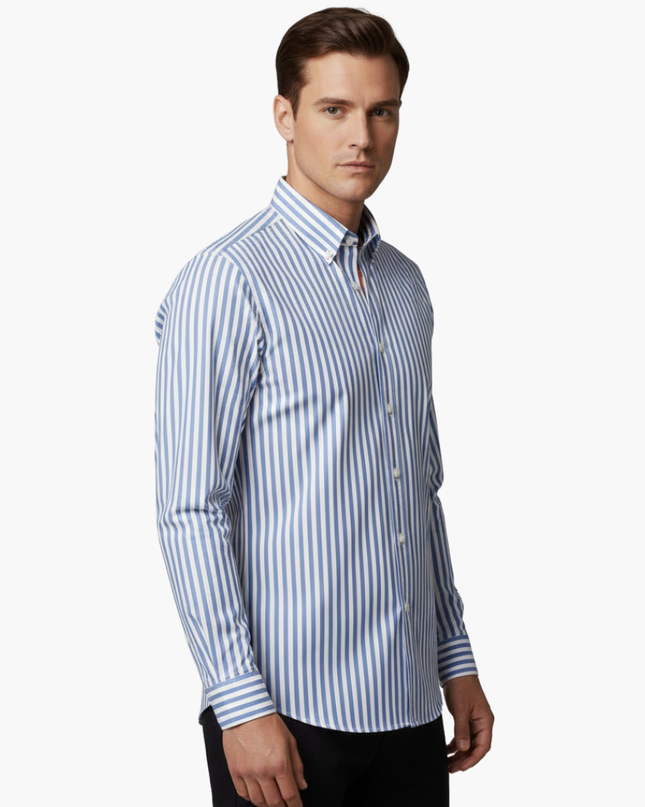 Men’s Vertical Stripe Slim Fit Shirt