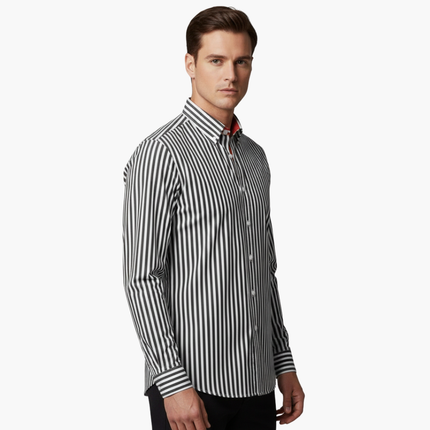 Men’s Vertical Stripe Slim Fit Shirt