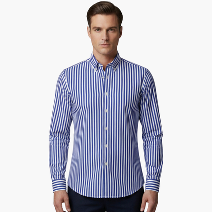 Men’s Vertical Stripe Slim Fit Shirt