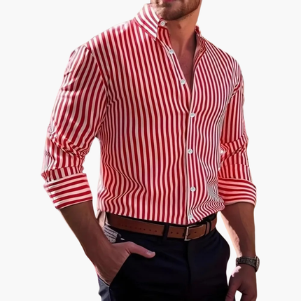 Men’s Vertical Stripe Slim Fit Shirt