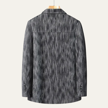 Men’s Vertical Texture Two-Button Blazer