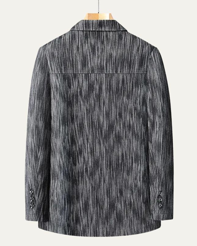 Men’s Vertical Texture Two-Button Blazer
