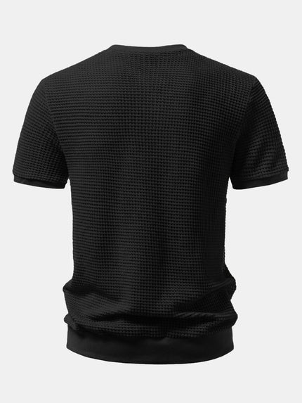 Men’s Waffle Knit Henley T-Shirt