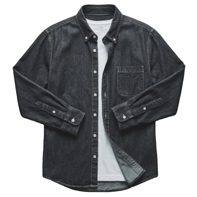 Men’s Washed Denim Button Shirt