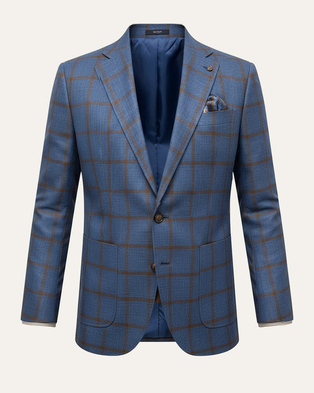 Men’s Wedding Blazer with Check Pattern