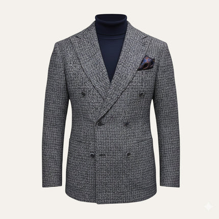 Men’s Wedding Blazer with Check Pattern