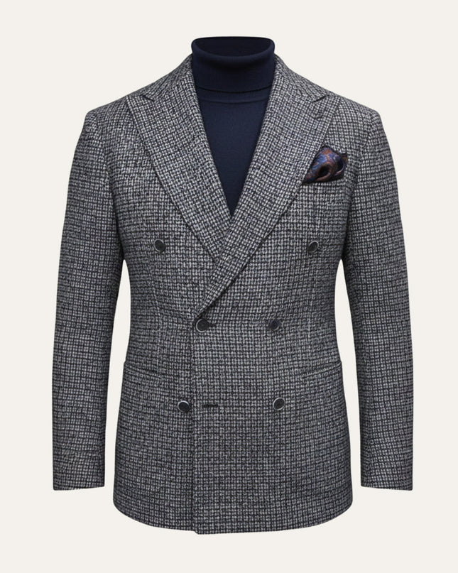 Men’s Wedding Blazer with Check Pattern