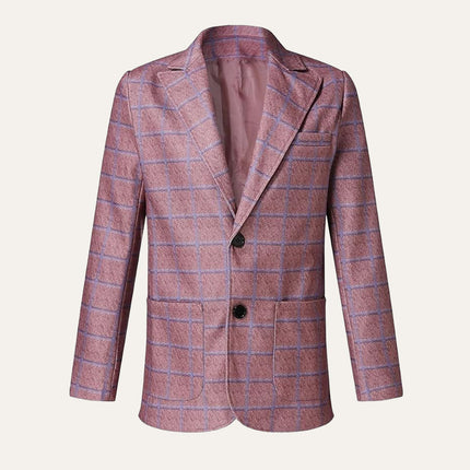 Men’s Wedding Blazer with Check Pattern