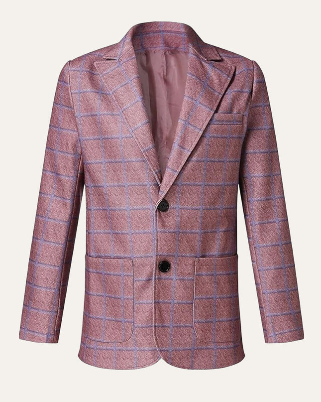 Men’s Wedding Blazer with Check Pattern