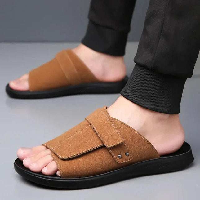 Men’s Wide Strap Comfort Slide Sandals