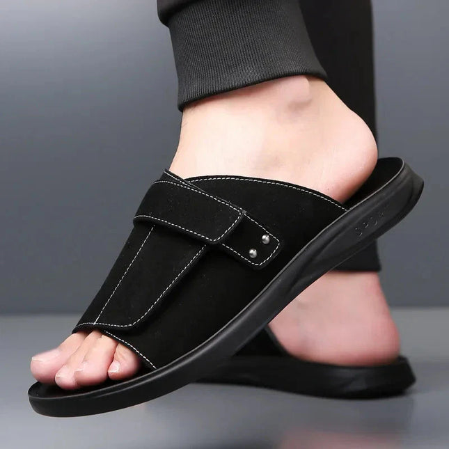 Men’s Wide Strap Comfort Slide Sandals