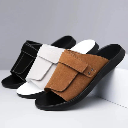 Men’s Wide Strap Comfort Slide Sandals