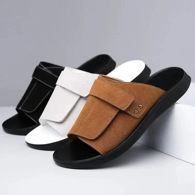 Men’s Wide Strap Comfort Slide Sandals