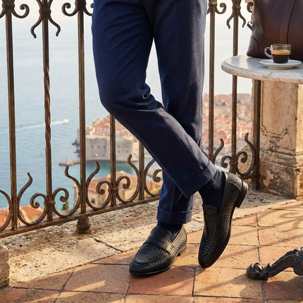 Men’s Woven Penny Loafers
