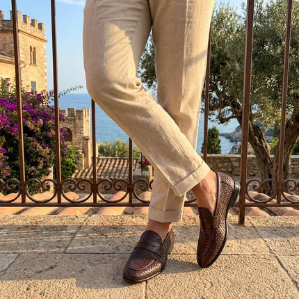 Men’s Woven Penny Loafers