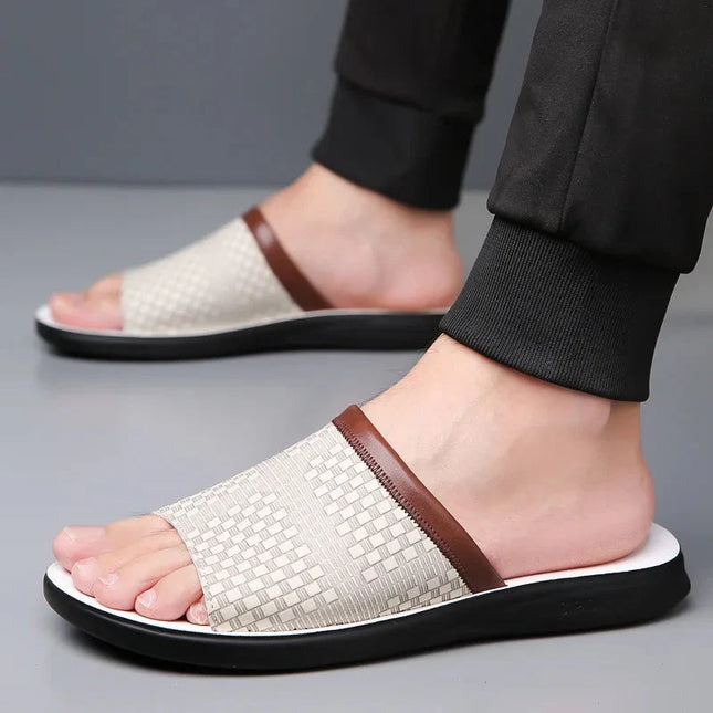 Men’s Woven Strap Slide Sandals