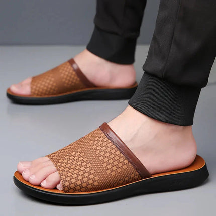 Men’s Woven Strap Slide Sandals