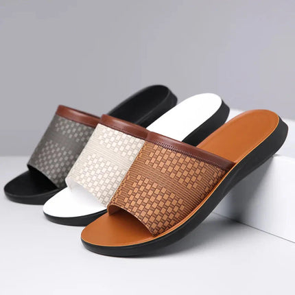 Men’s Woven Strap Slide Sandals