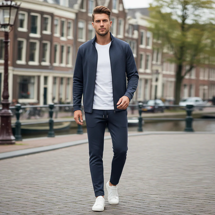 Men’s Zip Front Jacket and Trousers Set