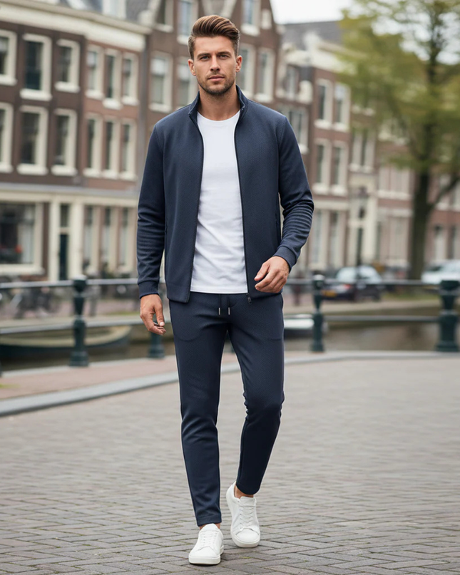 Men’s Zip Front Jacket and Trousers Set