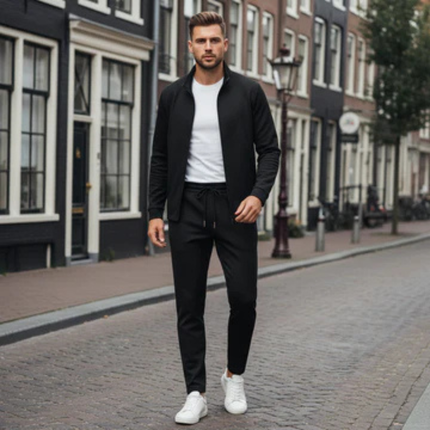 Men’s Zip Front Jacket and Trousers Set