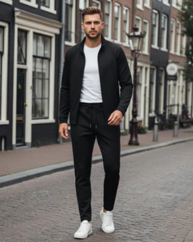 Men’s Zip Front Jacket and Trousers Set