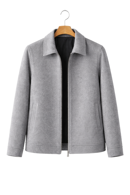 Men’s Zip-Front Structured Jacket