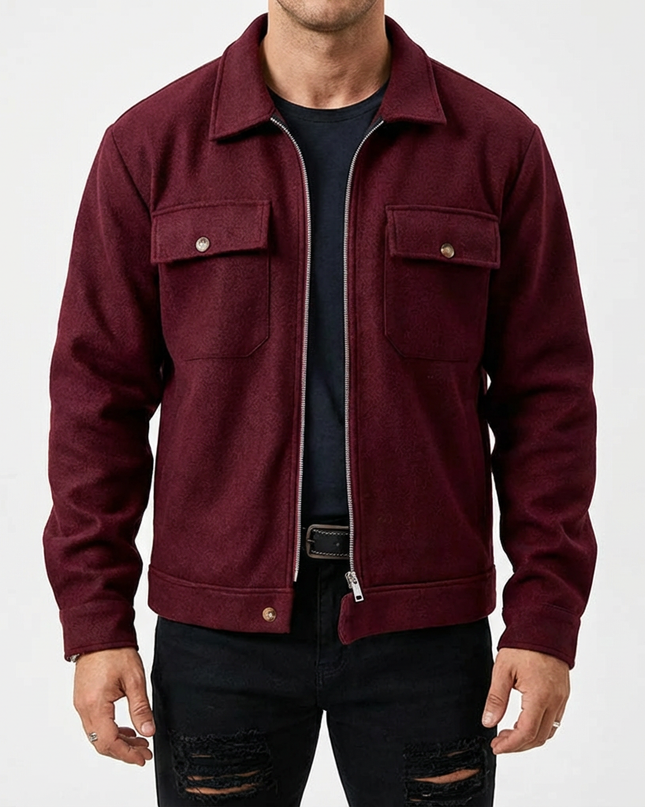 Men’s Zip Front Utility Jacket
