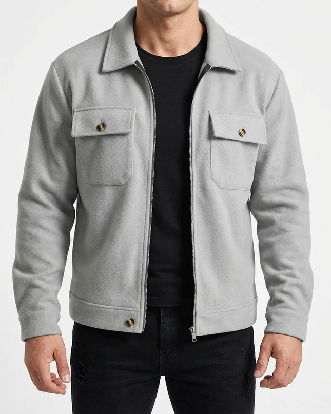 Men’s Zip Front Utility Jacket