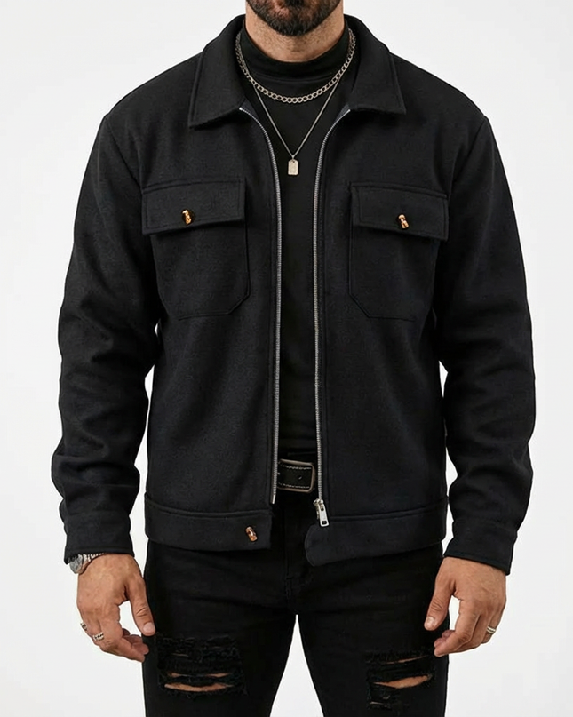 Men’s Zip Front Utility Jacket