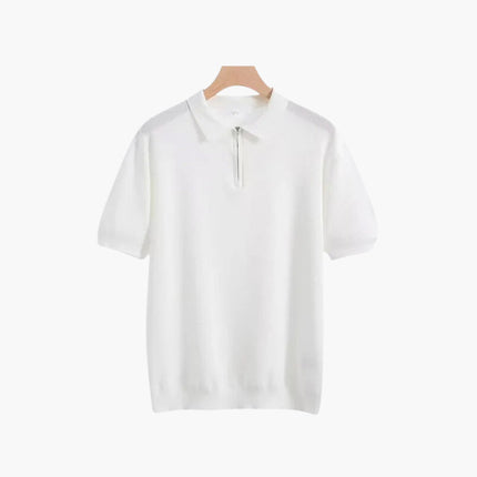 Men’s Zip Neck Knit Polo
