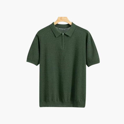 Men’s Zip Neck Knit Polo