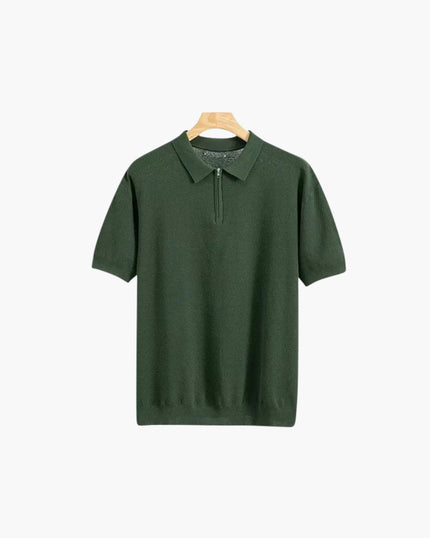 Men’s Zip Neck Knit Polo