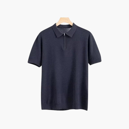 Men’s Zip Neck Knit Polo