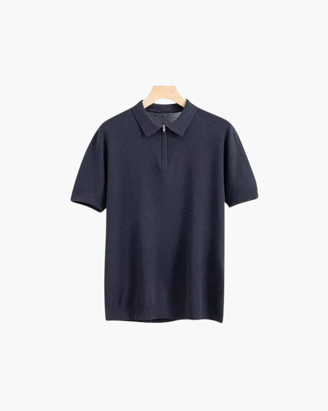 Men’s Zip Neck Knit Polo