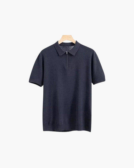 Men’s Zip Neck Knit Polo