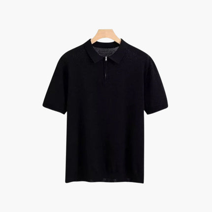 Men’s Zip Neck Knit Polo