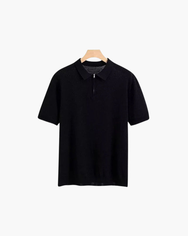 Men’s Zip Neck Knit Polo